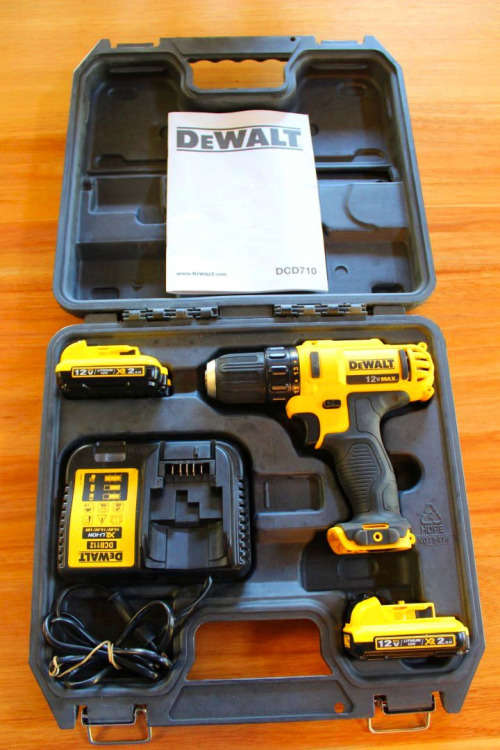 DEWALT DCD710 12V Drill Plus 2 Battery packs Charger Hard case